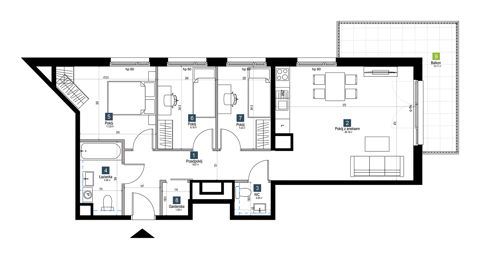 Plan 4 pok. 71m²
