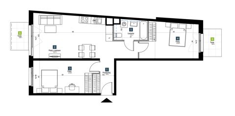Plan 3 pok. 66m²