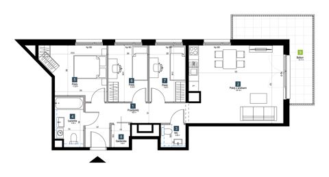 Plan 4 pok. 71m²