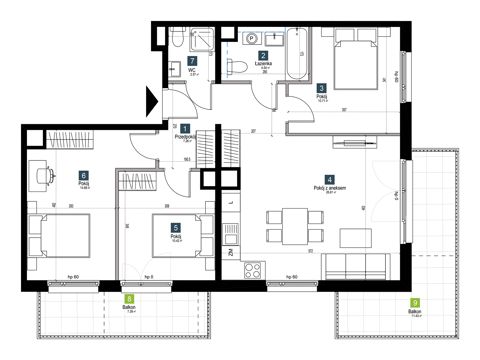 Plan 4 pok. 77m²