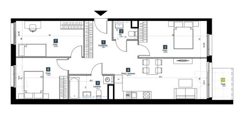Plan 4 pok. 80m²