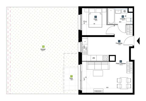 Plan 2 pok. 43m²