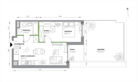 Plan 2 pok. 41m²