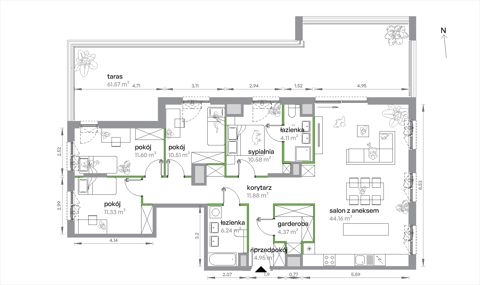 Plan 5 pok. 120m²
