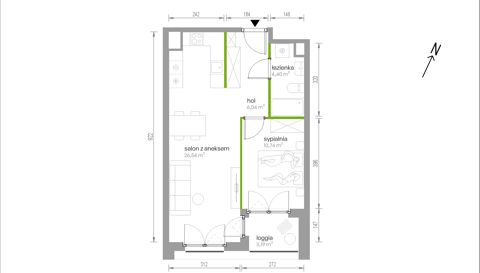 Plan 2 pok. 48m²