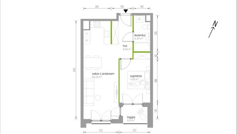 Plan 2 pok. 47m²