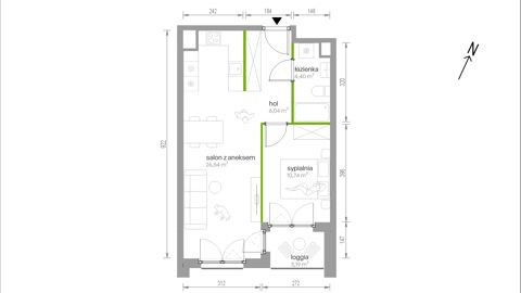 Plan 2 pok. 48m²