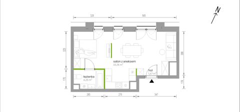 Plan 1 pok. 39m²