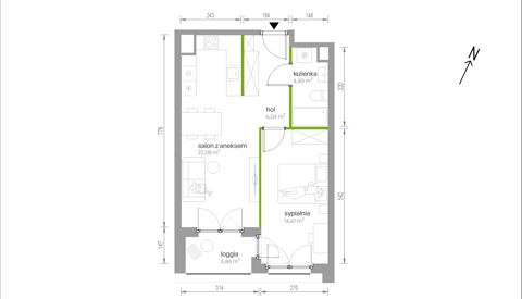 Plan 2 pok. 47m²