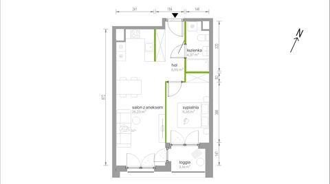 Plan 2 pok. 47m²