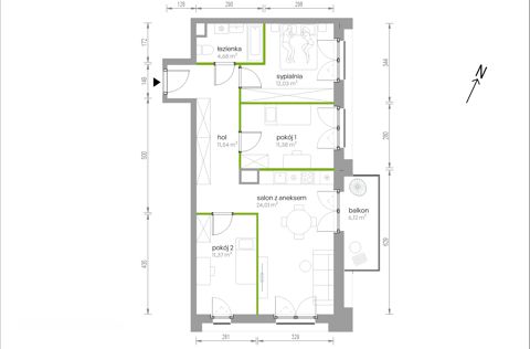 Plan 4 pok. 75m²