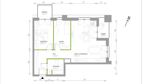 Plan 3 pok. 67m²