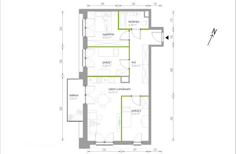 Plan 4 pok. 75m²
