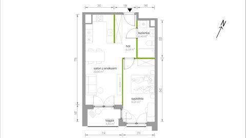 Plan 2 pok. 47m²