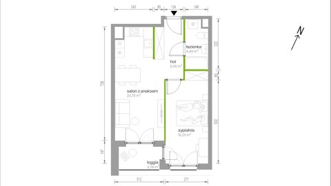 Plan 2 pok. 46m²