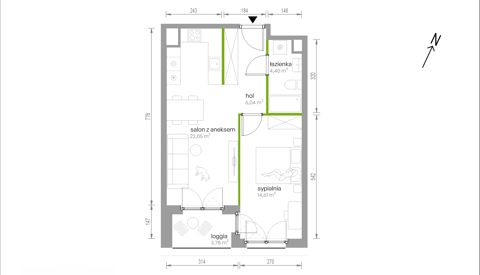 Plan 2 pok. 47m²