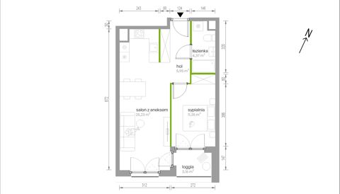 Plan 2 pok. 47m²