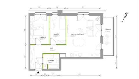 Plan 3 pok. 71m²