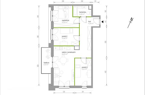Plan 4 pok. 75m²