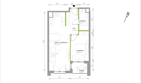Plan 2 pok. 47m²