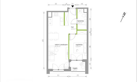 Plan 2 pok. 47m²