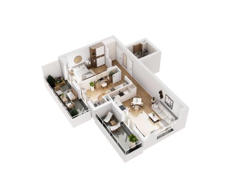 Plan 3 pok. 60m²