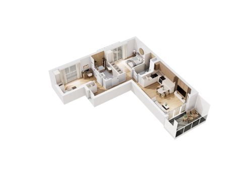 Plan 3 pok. 69m²