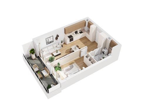 Plan 2 pok. 48m²