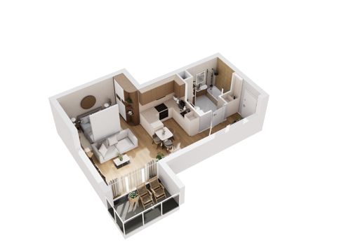 Plan 1 pok. 41m²