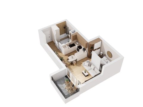 Plan 1 pok. 41m²