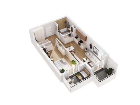 Plan 2 pok. 56m²