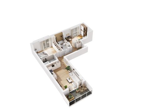 Plan 3 pok. 69m²