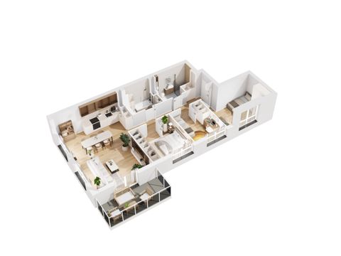 Plan 4 pok. 80m²