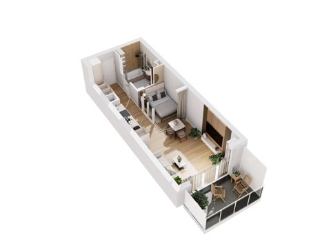 Plan 1 pok. 36m²