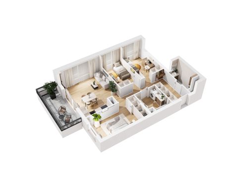 Plan 4 pok. 75m²