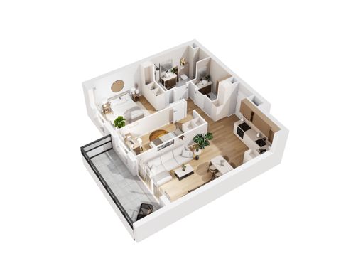 Plan 3 pok. 63m²
