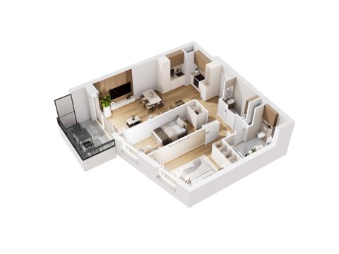 Plan 3 pok. 58m²