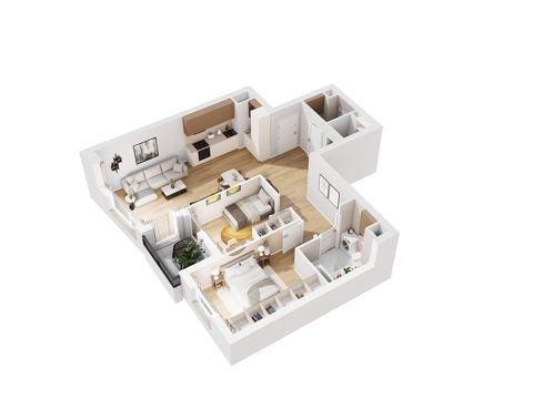 Plan 3 pok. 70m²