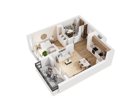 Plan 2 pok. 48m²