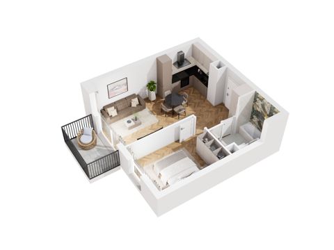 Plan 2 pok. 43m²
