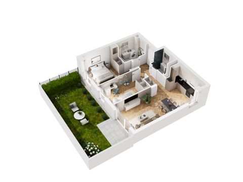 Plan 3 pok. 64m²