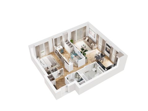 Plan 3 pok. 62m²