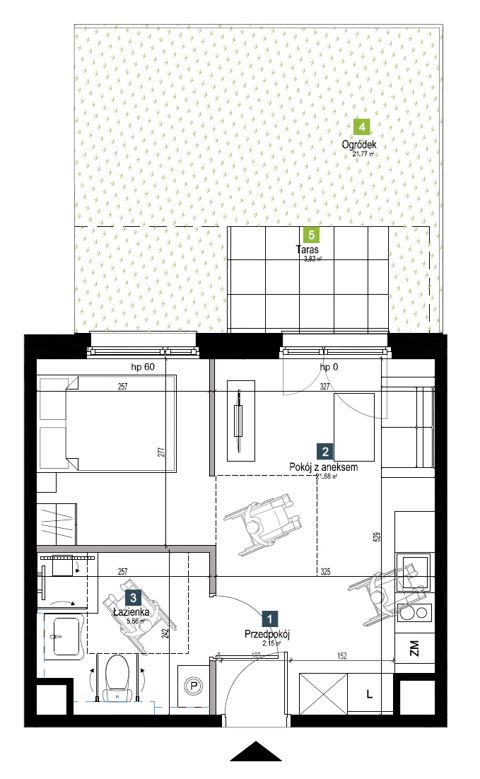 Plan 1 pok. 30m²