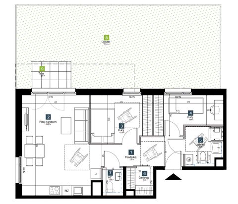 Plan 3 pok. 62m²