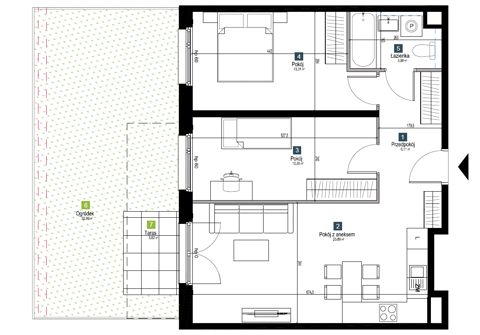 Plan 3 pok. 60m²