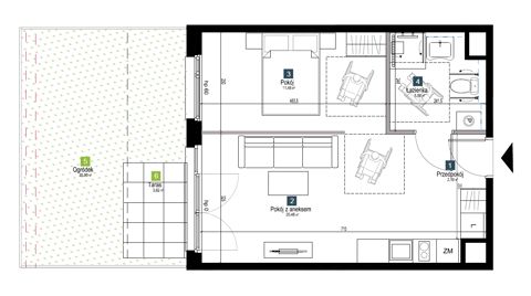 Plan 1 pok. 40m²