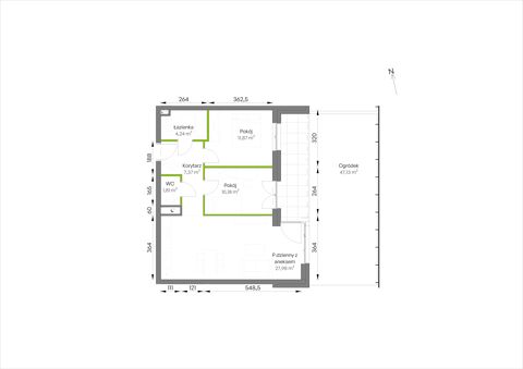 Plan 3 pok. 63m²
