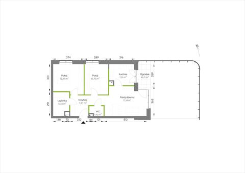 Plan 3 pok. 64m²