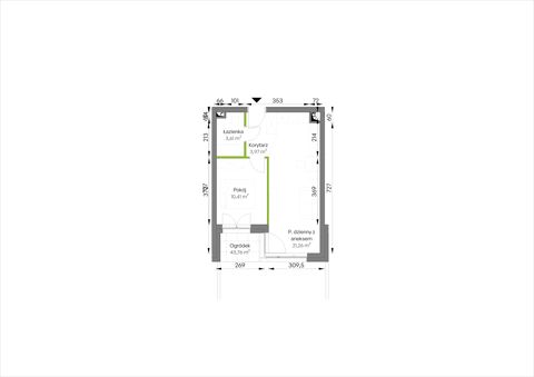 Plan 2 pok. 39m²