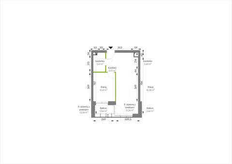 Plan 2 pok. 39m²